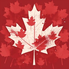 Wall Mural - Canada Day, Canadian Flag, Canada, Maple Leaf, Flag. Ai Generated