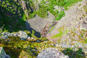 Wall Mural - Aerial view at Fulufjallets Canyon in Sweden