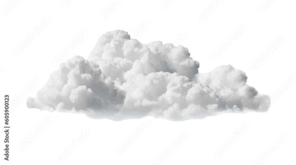 White clouds isolated on transparent background. Generative AI Stock ...