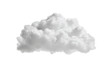 White clouds isolated on transparent background. Generative AI