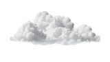 Fototapeta Tęcza - White clouds isolated on transparent background. Generative AI