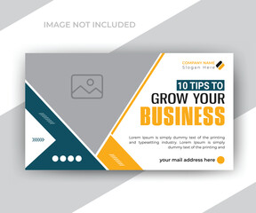 Wall Mural - Youtube video thumbnail or web banner template for your business company