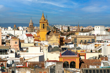 Wall Mural - aerial view over Sevilla Spain