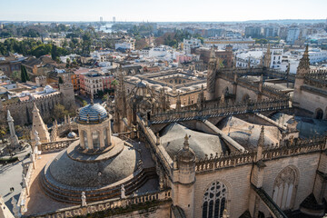 Wall Mural - aerial view over Sevilla Spain