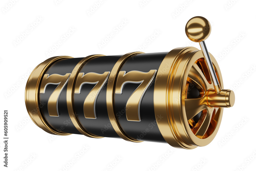 black gold slot machine 777 jackpot element isolated on white background. black gold slot machine 777 jackpot element isolated. black gold slot machine 777 jackpot element 3d render