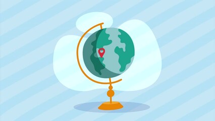 Sticker - world earth map supply animation