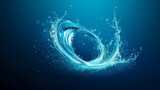 Splash of water in a circle, generative AI.