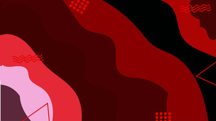 red modern abstract wide banner with geometric shapes. Dark blue and white abstract background. Vector illustration