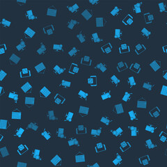 Poster - set computer monitor service, diagnostics, mobile phone call and calendar on seamless pattern. vecto