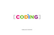 © jenanggulo - logo coding vector colorful illustration. Digital code logo, code icon, kids coding. coding. programmer logo icon vector