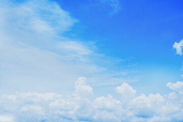 Wall Mural - sky white fluffy clouds nature