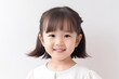 Portrait of a happy young Asian girl with a bright smile on her face, radiating joy and happiness. generative ai