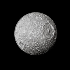 Wall Mural - a moon isolated on black background