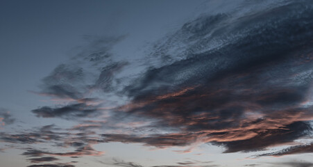 Wall Mural - Clouds in the evening sky