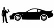 © KBL Sungkid - Car repair silhouette vector icon.