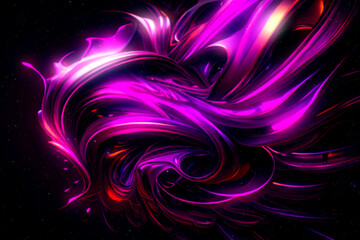 Abstract fluid purple swirling blur with mystical glitter.