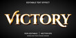 victory editable 3d gold text effect