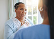 © Siphosethu F/peopleimages.com - Senior healthcare, trust and a black woman with a doctor for medicine communication and medical problem. Support, consulting and an elderly patient talking to a nurse at a nursing home about health