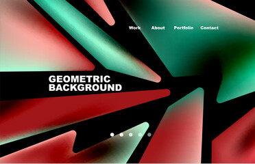 Wall Mural - Broken pieces abstract background. Trendy background for your landing page design, concept of web page design for website and mobile website