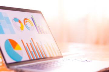 Laptop screen showing business analysis