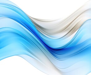 Wall Mural - Abstract background with blue glowing waves by Generative AI