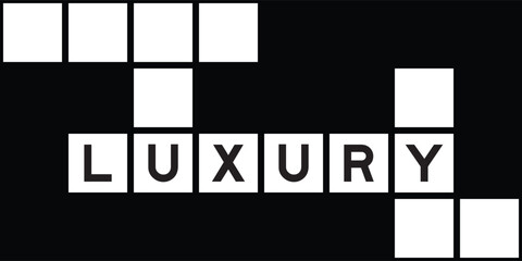 Canvas Print - Alphabet letter in word luxury on crossword puzzle background