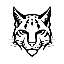 Bobcat Head Vector Illustration Isolated On Transparent Background