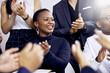 © Oostendorp/peopleimages.com - Applause, success and support with black woman in business meeting for conference, agreement and winner. Seminar, workshop and achievement with employees in office for target, promotion and goals