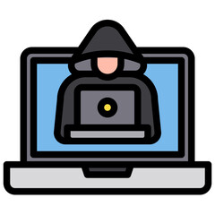 Hacker filled outline icon