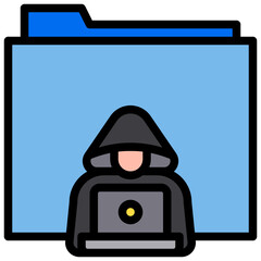 Hacker filled outline icon