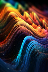Aufkleber - A digital artwork featuring swirling and interconnecting lines, inspired by the flow and harmony of clear energy in nature.  Generative AI technology.