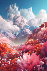Fototapete -  A series of abstract photographs capturing the beauty of natural landscapes and elements, representing the harmonious interaction between clear energy and the environment.  Generative AI technology.