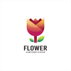 Sticker - Flower colorful gradient logo