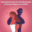 illustration vector graphic of a young woman's mouth was clamped from behind, perfect for international day, elimination of sexual violence in conflict, celebrate, greeting card, etc.