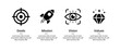 © MdWasim - Mission goal vision values icon. Organization mission vision values icon design vector