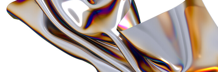 Poster - Captivating Chromatic Universe: Dive into a 3D Multicolor Extravaganza