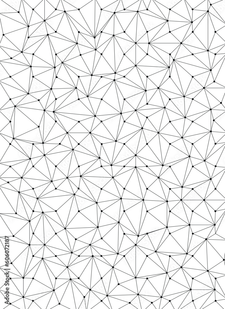 Black abstract dots and lines polygon texture background, vector file ...