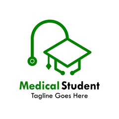 Wall Mural - Medical student design logo template illustration