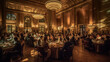 An elegant business dinner event with professionals networking in a refined setting Generative AI
