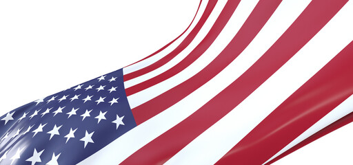 Poster - Digital Glory: Mesmerizing 3D USA Flag Embodies American Heritage