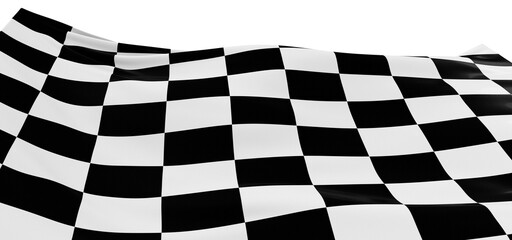 Aufkleber - Black and white flag