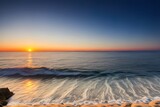 Fototapeta Na ścianę - 早朝のビーチの美しい朝焼け