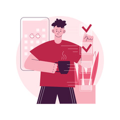 Poster - Self management abstract concept vector illustration. Personal management, self-regulation learning, self-organization course, auto motivation, productivity software, efficiency abstract metaphor.