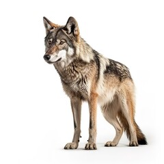  wolf isolated on white background