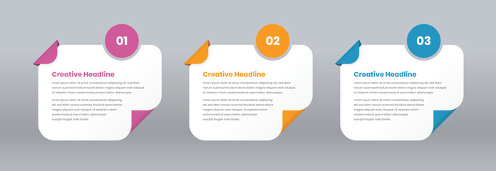 Wall Mural - Abstract paper fold business infographic text presentation template design