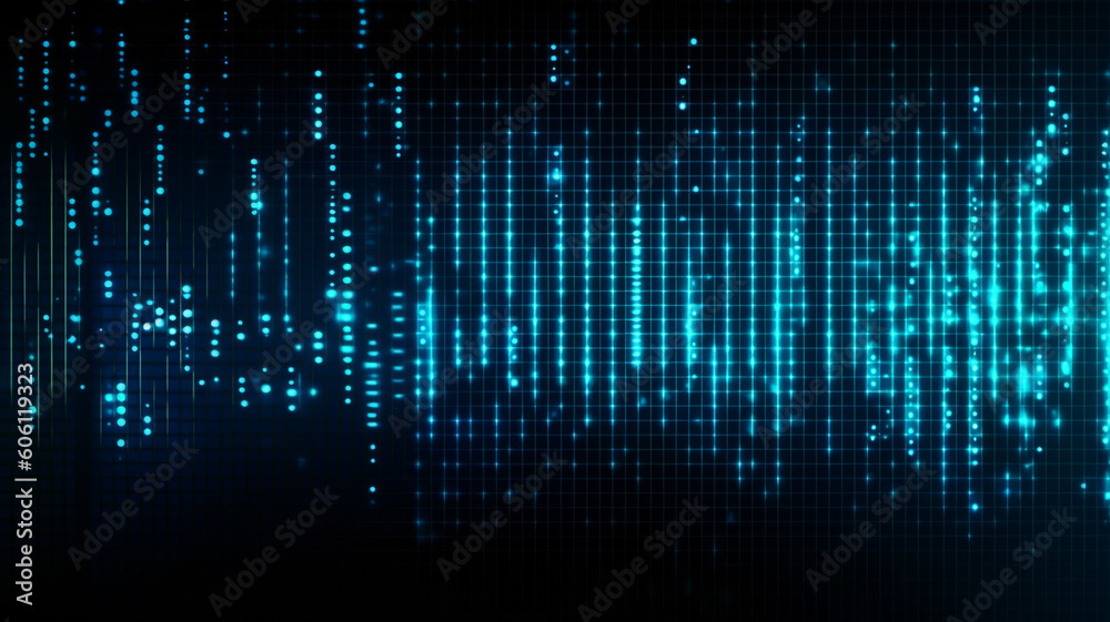 Binary code background technology created with generative AI tools ...