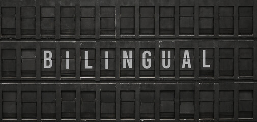 Poster - Flip board with text bilingual
