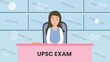© Rohit - UPSC Aspirant Sitting in Interview Conducted by Board Members Illustration