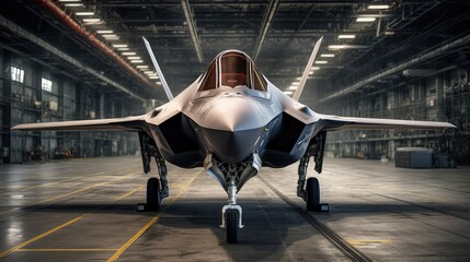 Wall Mural - Lockheed Martin F-35 Lightning II. Generative AI