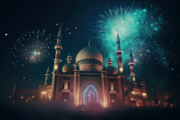 Wall Mural - Islamic New Year: Celebrating the Arrival of a Fresh Chapter in the Islamic Calendar. AI Generated